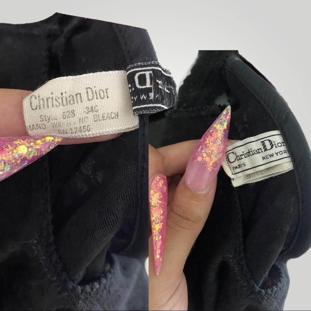 SOLD 📣 Dior Black Monogram Christian Dior Logo Bodysuit - Picture 6 of 6